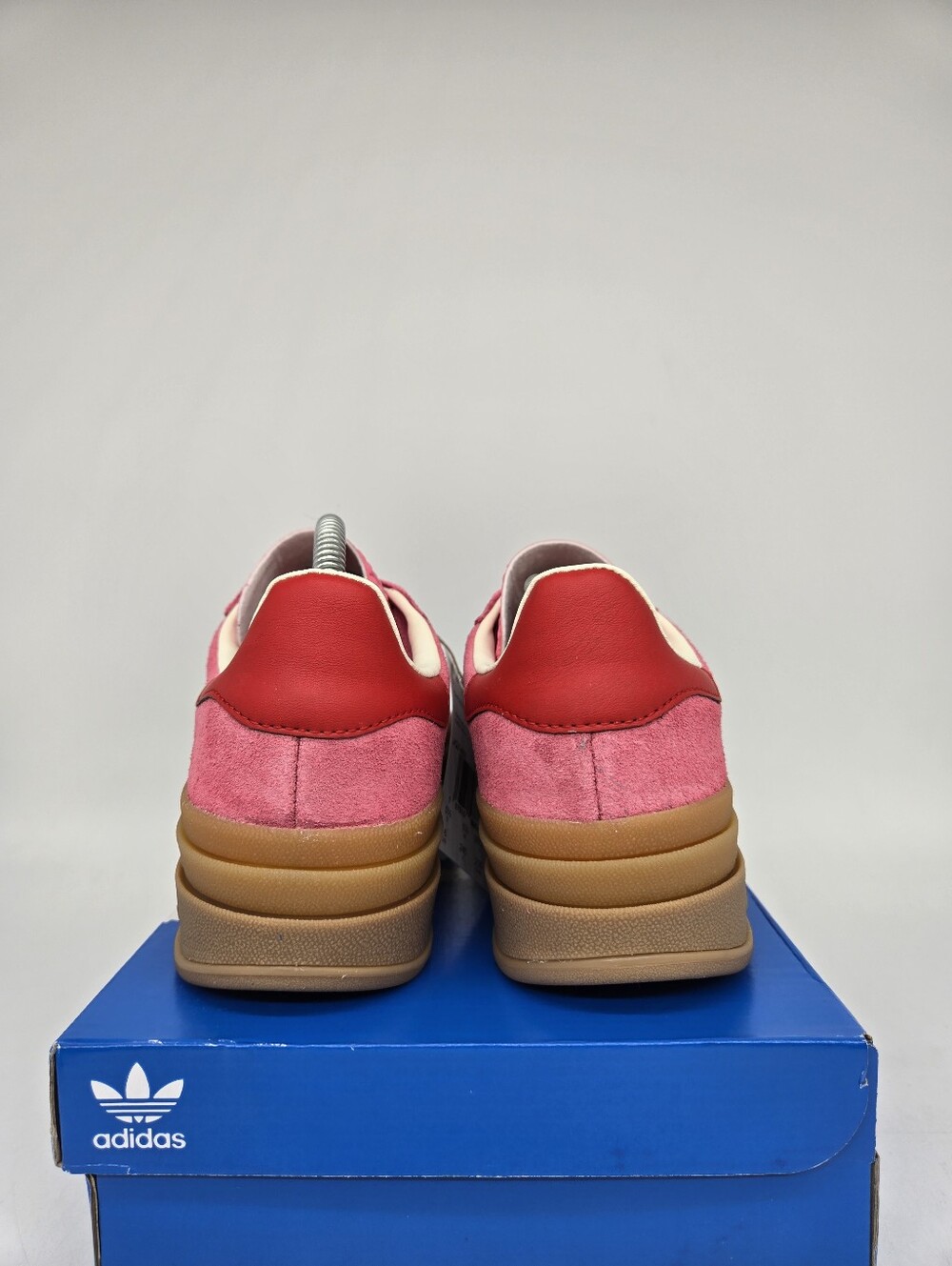 Adidas Gazelle Bold JQ7407 Rose Tone Better Scarlet Shoes Women's Size 8.5 - Picture 4 of 8